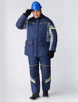 Куртка зимняя PROFLINE SPECIALIST (тк.Таслан), серый/т.синий - фото 8030