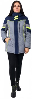 Куртка зимняя женская PROFLINE SPECIALIST (тк.Таслан), серый/т.синий - фото 8059