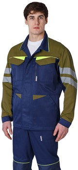 Куртка удлиненная мужская PROFLINE BASE, т.синий/оливковый - фото 8092