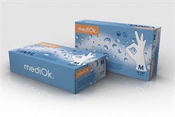 Перчатки MediOk одноразовые виниловые (50 пар), упак - фото 8245