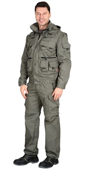 Костюм СИРИУС-ТИГР куртка, брюки (тк. Rodos 245) Оливковый - фото 84111