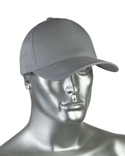 Кепка-бейсболка серая пл.190 гр/м2 (пакет по 25 шт.,в упаковке 200 шт.) - фото 84236