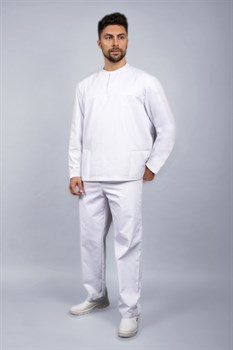 Рубашка мужская на кнопках (тк.Satory), белый - фото 8437