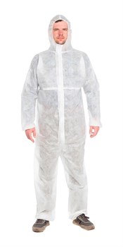 Комбинезон одноразовый спанбонд 60 гр/м2 белый (ЧЗ) - фото 84620