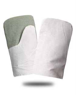 Рукавицы х/б с брезент. наладон.(тк.х/б 240,пн х/б 240 -брез.480) р.2,цена за пару,кратно 20пар - фото 85172