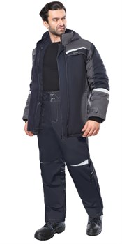 Костюм СИРИУС-ОЗОН куртка, брюки, синий с серым - фото 86302