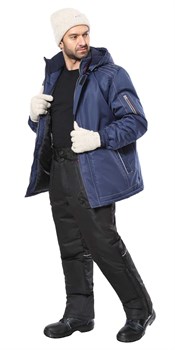 Костюм СИРИУС-АЛЕКС зимний: куртка, брюки, темно-синий, тк.Таслан - фото 86369