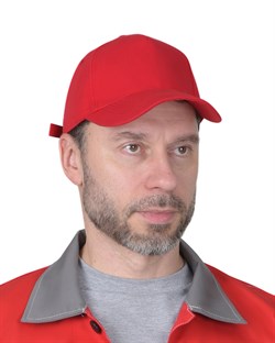 Кепка-бейсболка красная (пакет по 50 шт.,в упаковке 200 шт.) - фото 87399