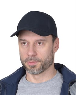 Кепка-бейсболка тёмно-синяя (пакет по 50 шт.,в упаковке 200 шт.) - фото 87414