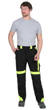 Брюки СИРИУС-ОНИКС черный с лимонным - фото 90063