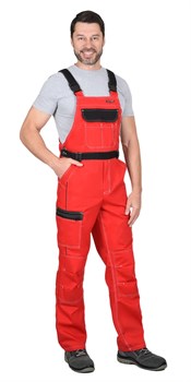 Полукомбинезон СИРИУС-ПРЕСТИЖ красный с чёрным - фото 90673