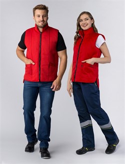 Жилет утепленный Универсальный (Смесовая, 210), красный - фото 92103