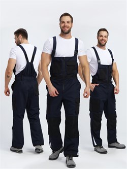 Полукомбинезон Милан NEW CH МВО (тк.Смесовая,270), т.синий/черный - фото 92152