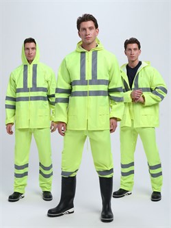 Костюм влагозащитный сигнальный ProfLineSpecialist СОП (ПВХ,210), желтый - фото 92177