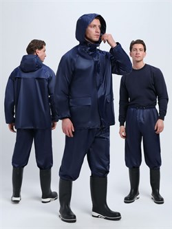 Костюм влагозащитный ProfLineLeader (ПВХ,240), т.синий - фото 92181
