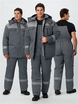 Костюм зимний Нейч-2 СОП (тк.Смесовая,210) п/к, серый/св.серый - фото 92200
