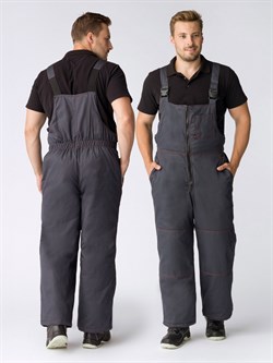 Полукомбинезон зимний Флофт (тк.Твил,210), т.серый - фото 92239