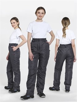 Брюки зимние женские Сакрин (тк.Дюспо), т.серый - фото 92240