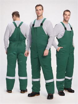 Полукомбинезон зимний Экспертный-Люкс (Смесовая, 210), зеленый - фото 92246