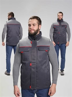 Жилет утепленный Флофт (тк.Смесовая,210), т.серый/серый - фото 92253