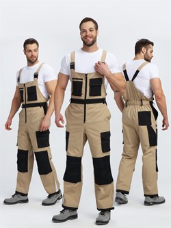 Полукомбинезон Милан CH (тк.Смесовая,260), бежевый/черный - фото 92293