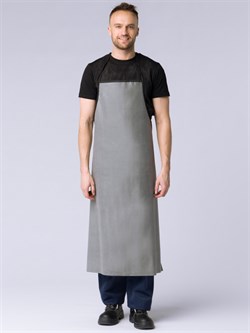 Фартук с КЩС-пропиткой тип Б (тк.Хлопок-прорезиненый,500), серый - фото 92384