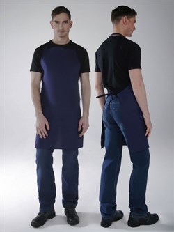 Фартук с грудкой (тк.Диагональ), т.синий - фото 92387