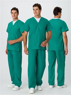 Костюм мужской хирурга (тк.ТиСи), т.зеленый - фото 92411