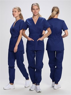Костюм женский MedLine® Марго (тк.Смесовая,145), т.синий - фото 92426