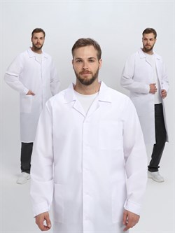 Халат мужской Классика (тк.ТиСи), белый - фото 92430