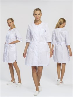 Халат женский Орхидея (тк.ТиСи), белый - фото 92443