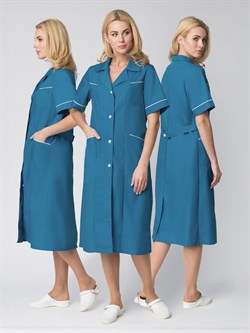 Халат женский Магнэль (тк.Смесовая,120), морская волна - фото 92483