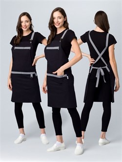 Фартук с грудкой универсальный Прага (тк.Форвард,210), черный (023) - фото 92505