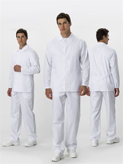 Брюки мужские ХАССП-Премиум (тк.Оптима,160), белый - фото 92515