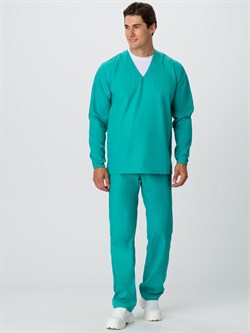 Мужской костюм ХАССП-База (ткань ТиСи, 120), бирюзовый - фото 92521