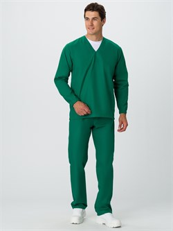 Костюм мужской ХАССП-База (тк.ТиСи,120), т.зеленый - фото 92525