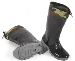 Сапоги мужские ПВХ двухкомпонентные с надставкой, черный (арт. кмф м.135) - фото 92857