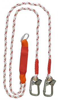 Строп аВд+Кс (канат) двойной с амортизатором 2 монт.+1 соед.кар. 1,5м - фото 93210