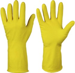 Перчатки ХОЗЯЙСТВЕННЫЕ тип ЛОТОС (латекс 60гр хлопковое напыление) - фото 93361