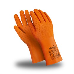 Перчатки Manipula Specialist® Фишер (интерлок+рельефный латекс 1,6мм), L-T-17/CG-948 - фото 93458