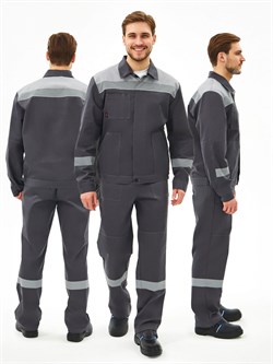 Костюм Липецк-1 СОП CH (тк.Смесовая,280) брюки, т.серый/св.серый - фото 93645