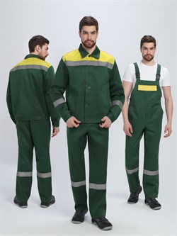 Костюм Лигор-2 СОП (тк.Смесовая,210) п/к, зеленый/желтый - фото 93657