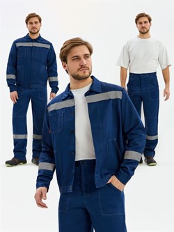 Костюм Лигор-1 СОП К. (тк.Смесовая,210) брюки, т.синий - фото 93740