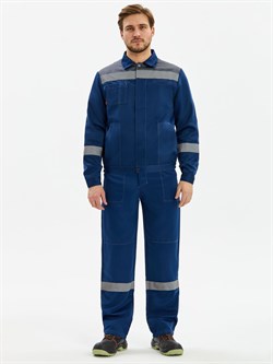 Костюм Лигор-1 СОП К. (тк.Смесовая,210) брюки, т.синий/серый - фото 93746