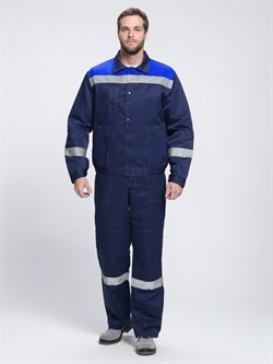 Костюм Лигор-2 СОП (тк.Смесовая,210) п/к, т.синий/васильковый - фото 93789