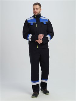 Костюм Бостон IMP (тк.Саржа,320) брюки, т.синий/васильковый - фото 93791