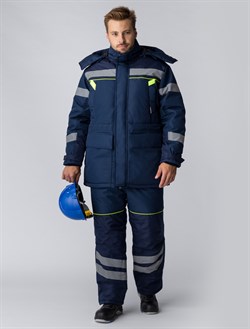Костюм зимний PROFLINE SPECIALIST WINTER (тк.Восток-мембрана) п/к, т.синий - фото 93835