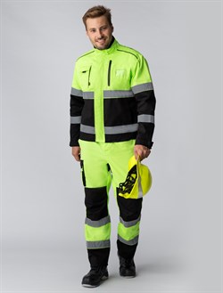 Костюм сигнальный (тк.Балтекс,210) п/к, лимонный/черный - фото 94218