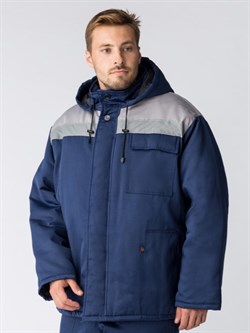 Куртка зимняя Экспертный-Люкс NEW (Смесовая, 210), темно-синий/серый - фото 94237