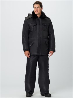 Костюм зимний для Охранника (тк.Оксфорд) п/к, черный - фото 94255